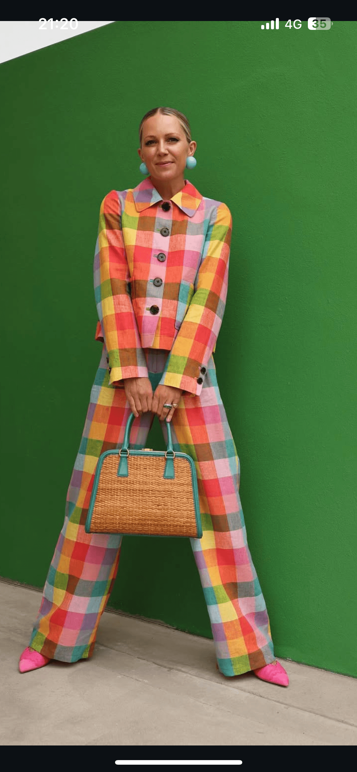 Vibrant Checkered Ensemble
